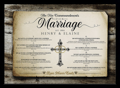 Artsy Olive 10 Commandments Rustic