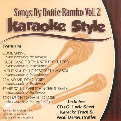 Songs By Dottie Rambo Vol. 2 Karaoke Style