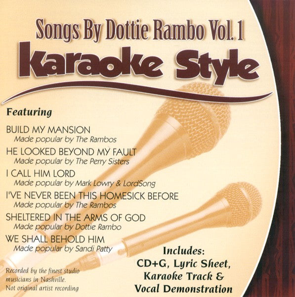 Songs By Dottie Rambo Vol. 1 Karaoke Style